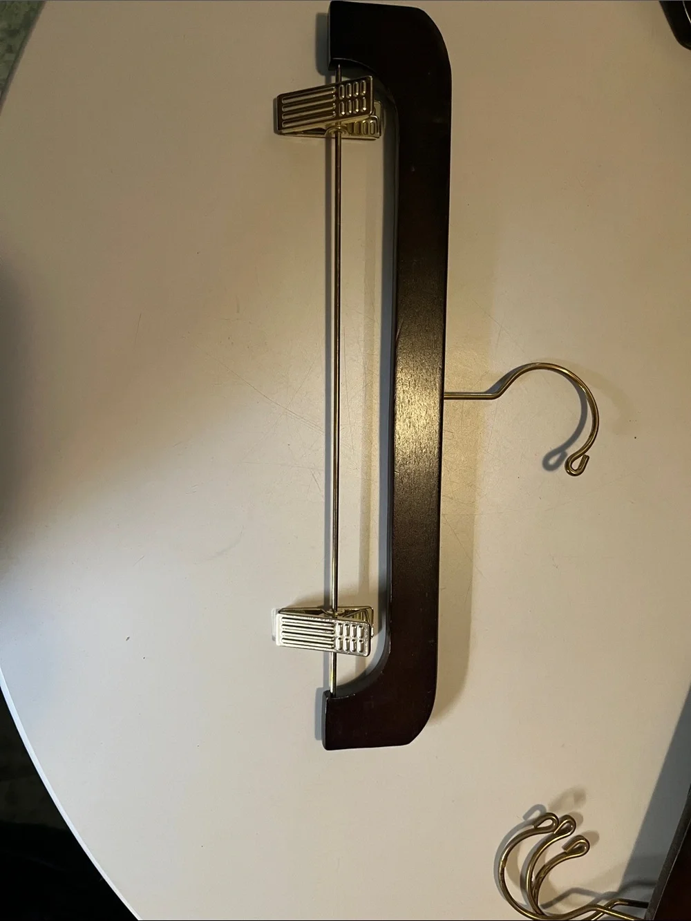 Brown Wood Accessory Hanger with Gold Hardware - Set of 21